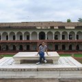 White marble seat for the emperor overlooking the meena&nbsp;bazaar
