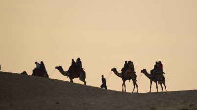 Sunset at Sam Sand Dunes