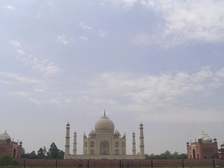 Taj Mahal from Mehtab Bagh across River Yamuna