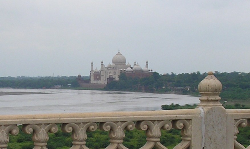 Taj Mahal from the Bedroom Terrace at Agra Fort