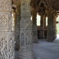 Carved pillars inside sabha&nbsp;mandap