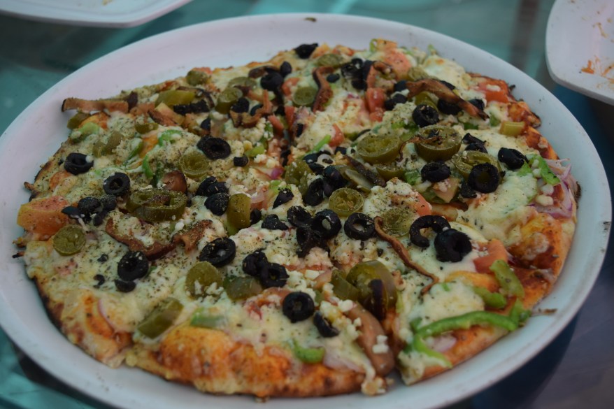 Our veggie pizza