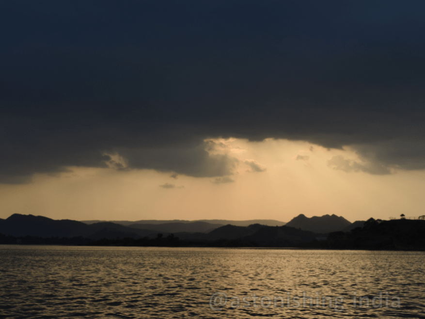 Evening greys reflected in the mirror that the lake is...