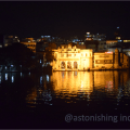 Ghats at Lake Pichola at&nbsp;night