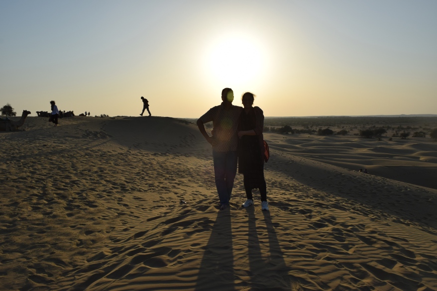 Setting Sun as backdrop for our 'couple-clicks'at Khuri