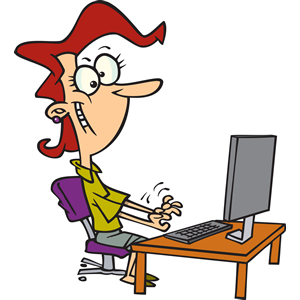 typing-on-computer-clip-art-169499