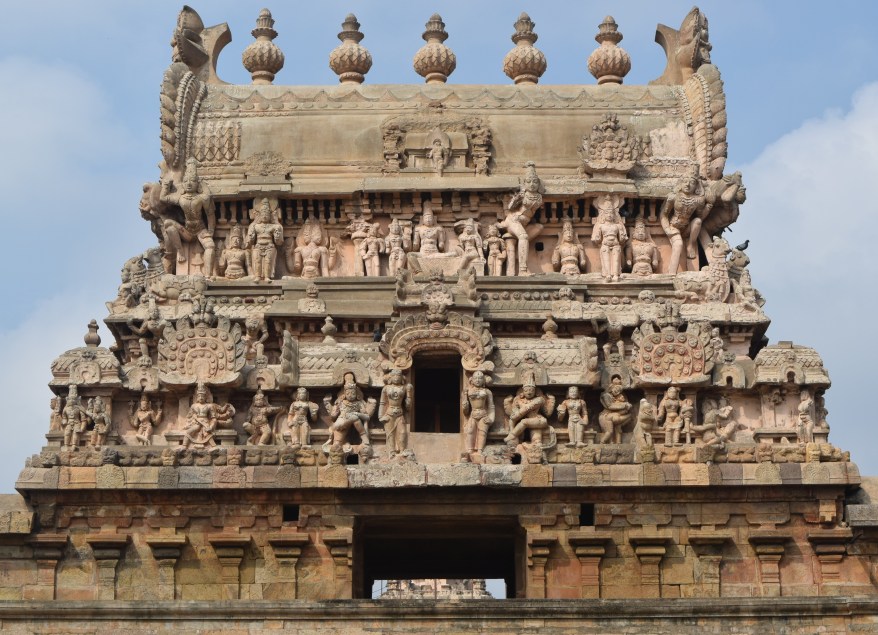 Top of inner Gopuram adorned with sculptures