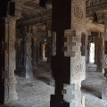 The carved pillars of&nbsp;mandapam