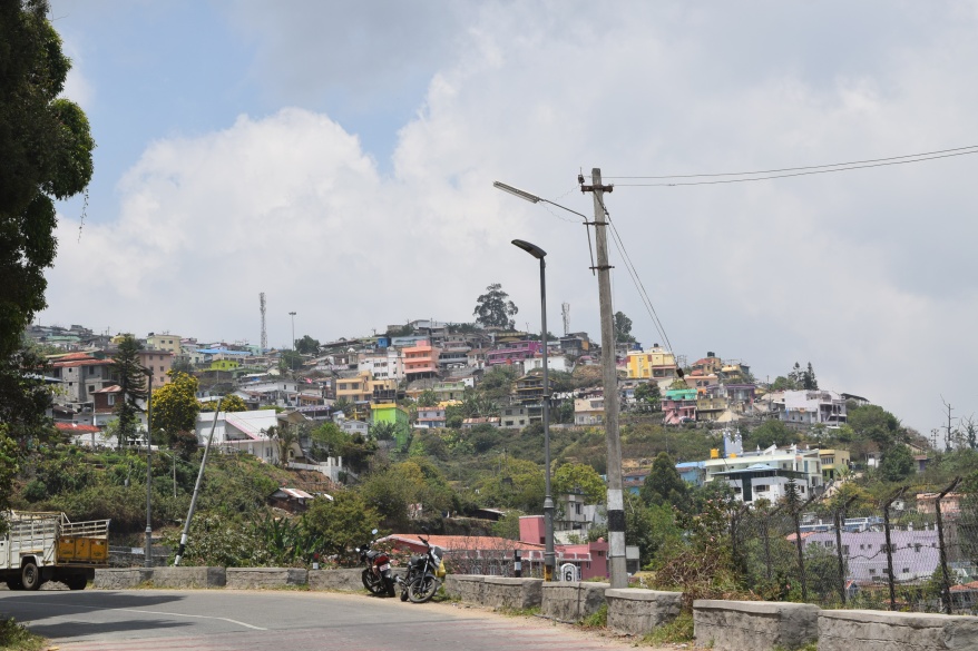 Hill town of Kodaikanal packed with small houses