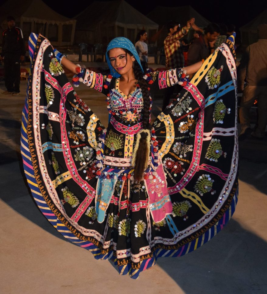 Kalbeliya dancer with her huge skirt