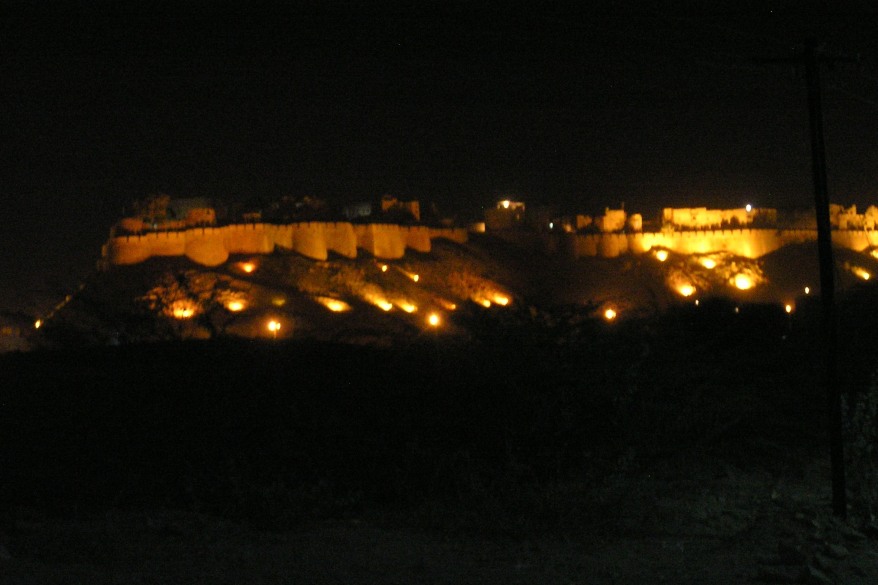 Jaisalmer fort at night
