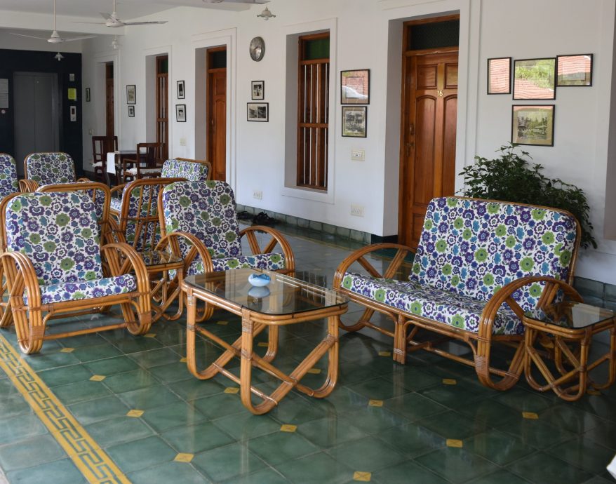 The Bangalas lounge with Athangudi Palace tiles