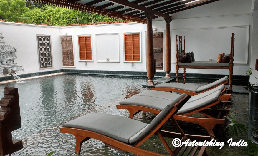 The walled open-to-sky pool at Svatma