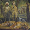 Painting of Jim Corbett with his&nbsp;hunt