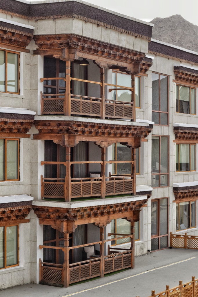 Wooden balconies at Grand Dragon