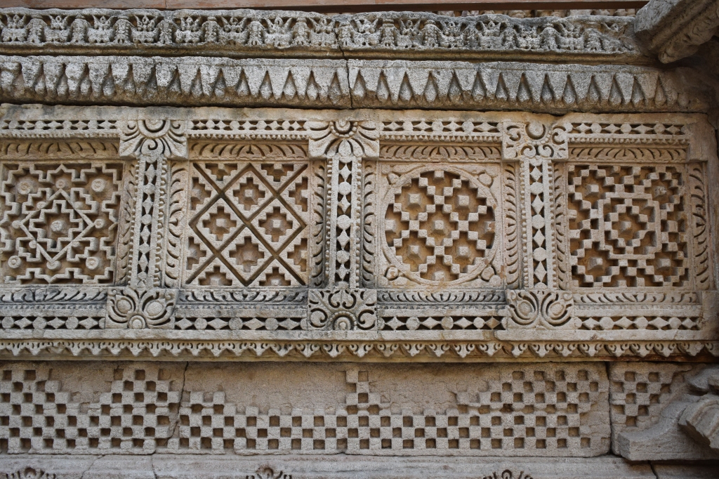 Intricate patterns on stone often depicted on Patola Saris