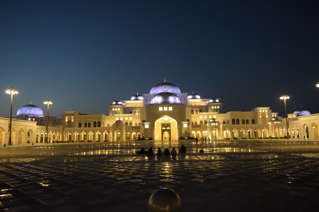 Night view of Qasr Al Watan, Abu Dhabi