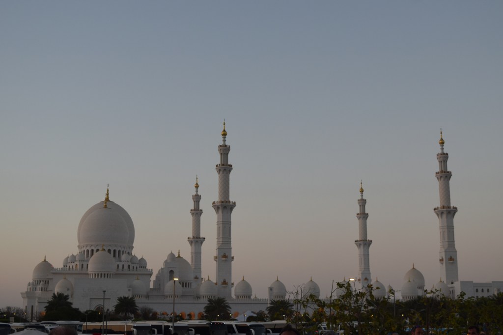Shiekh Zayed Grand Mosque from the highway