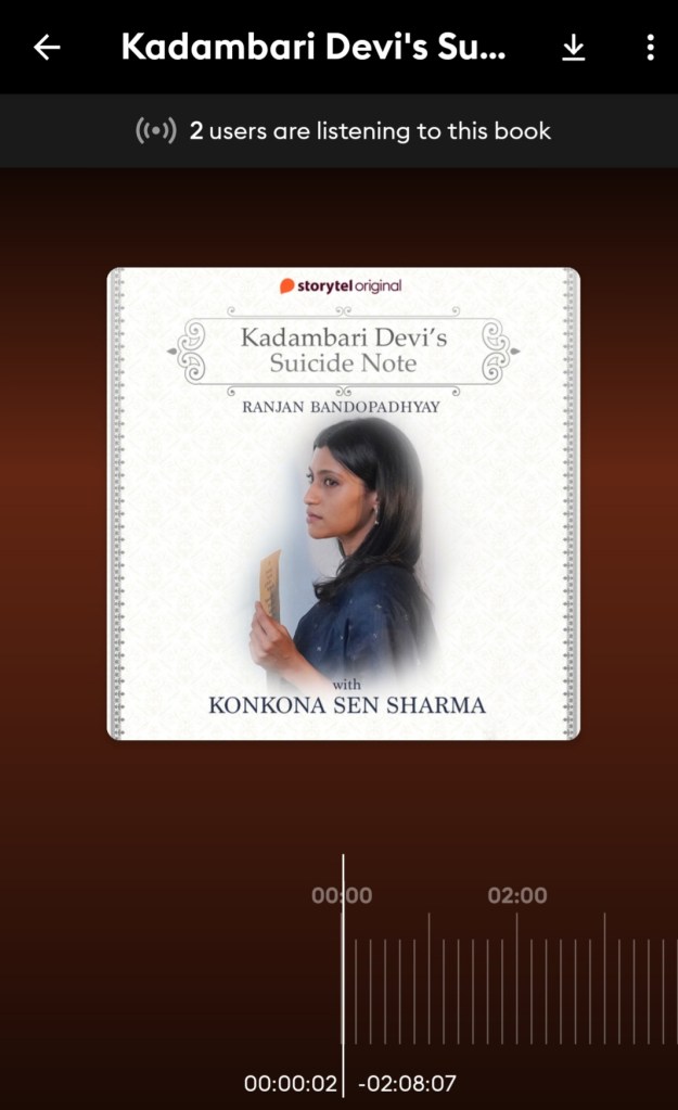 Screenshot of Audiobook on Storytel App