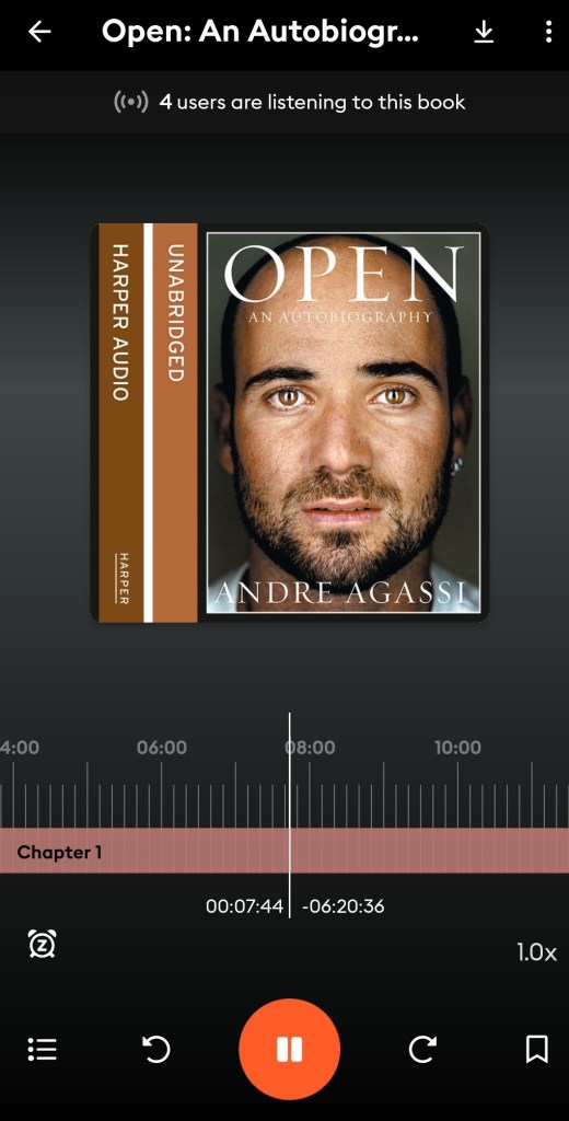 Screenshot of audiobook Open by Andre Agassi
