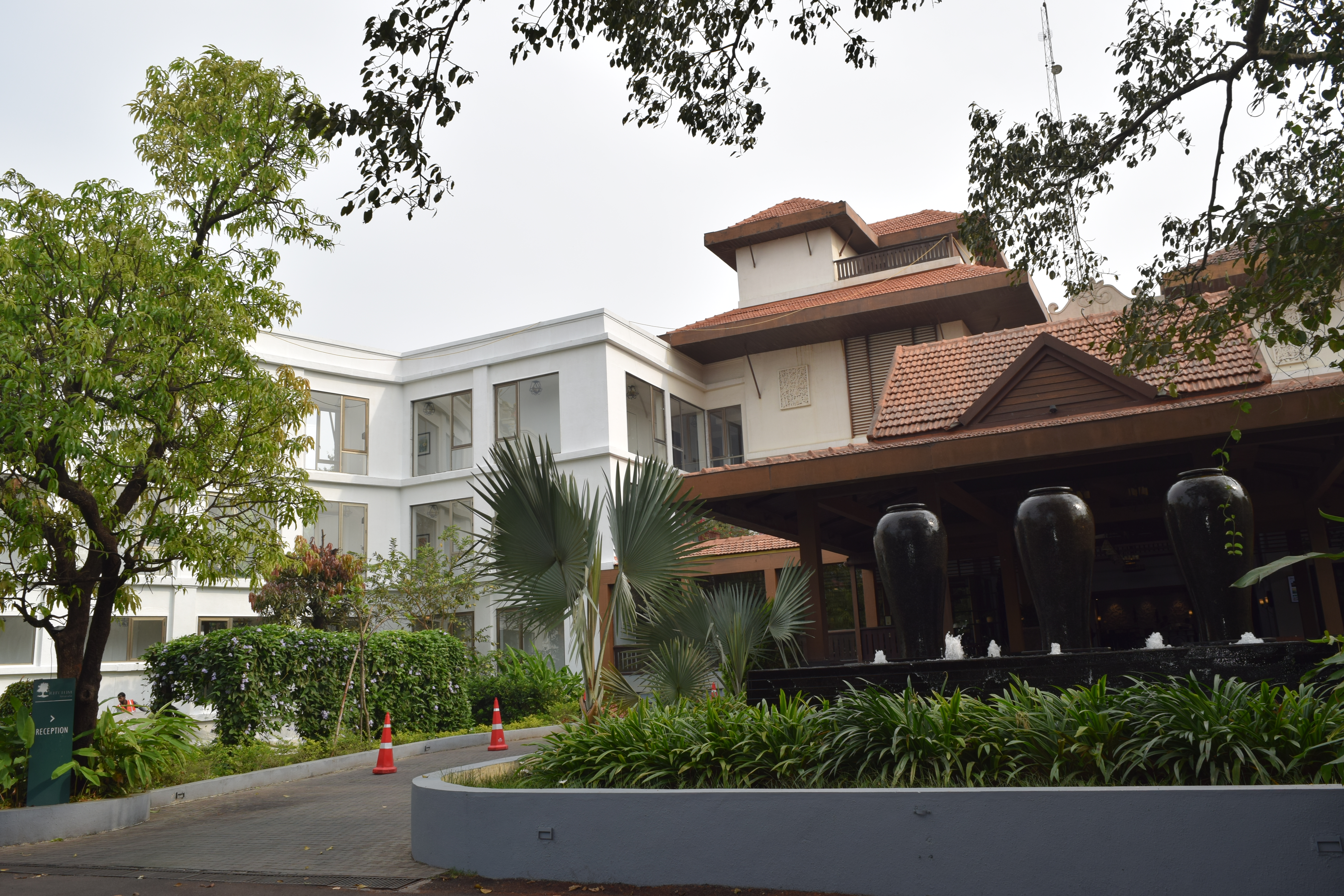 Front porch of resort 